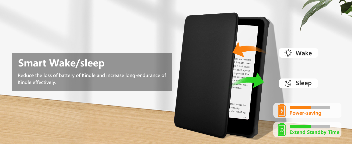 Чохол для Kindle Paperwhite 7' та Kindle Colorsoft Signature Edition (2024/2025), легкий, водонепроникний, з магнітною застібкою (чорний)