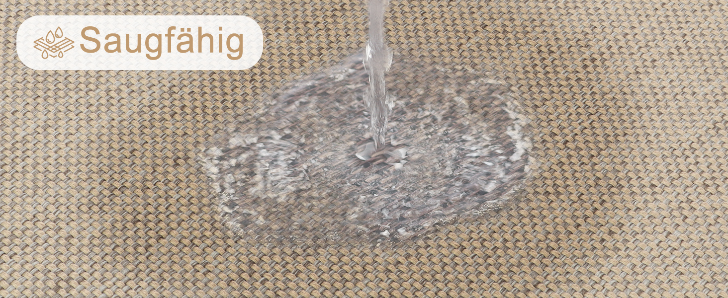 Килимок для дому LEKEEPGO 43x75 см, антиковзаючий, миючий, вбираючий, бежевий