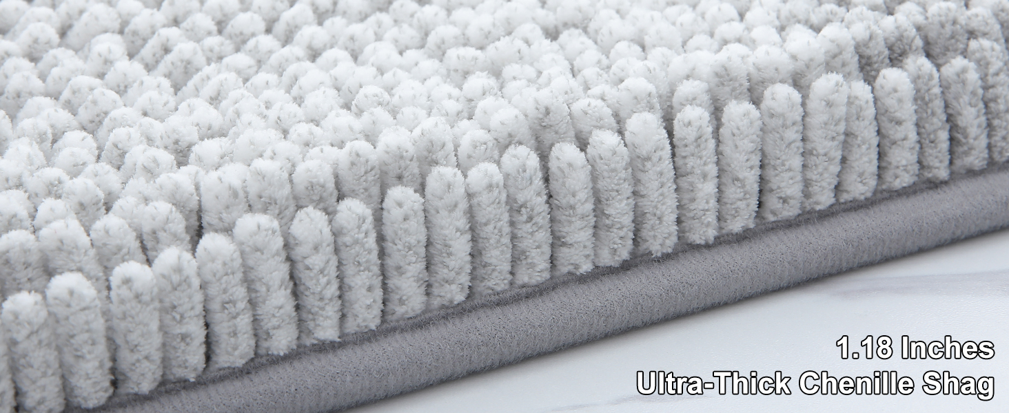 Килимок для ванної кімнати Homaxy з м'якого велюру, неслизький, 40x60 см, сірий