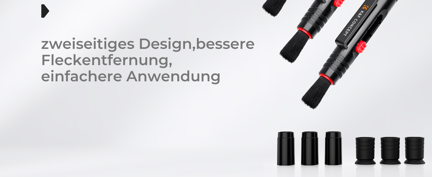 Набір для чищення об'єктивів K&F Concept: м'який пензлик для чищення цифрових камер, лінз, фільтрів та оптики