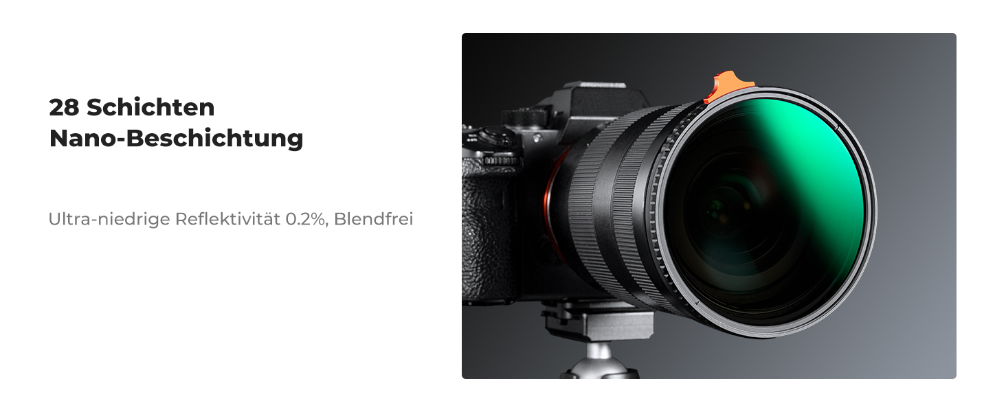 Фільтр ND Variabler K&F Concept Nano-X 67mm - Графільтр ND2-400 (1-9 Stop) з сумкою