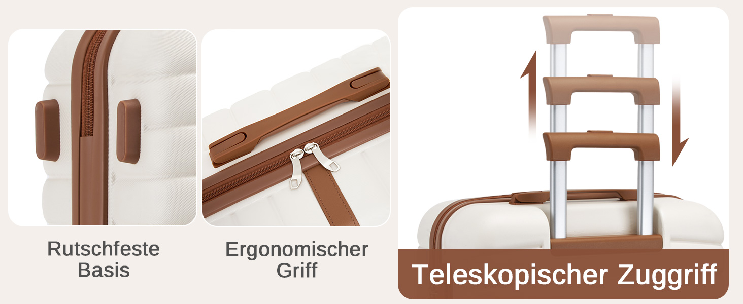 Чемодан KONO: середній, ABS+PC, з коліщатами та кодовим замком (66 см)