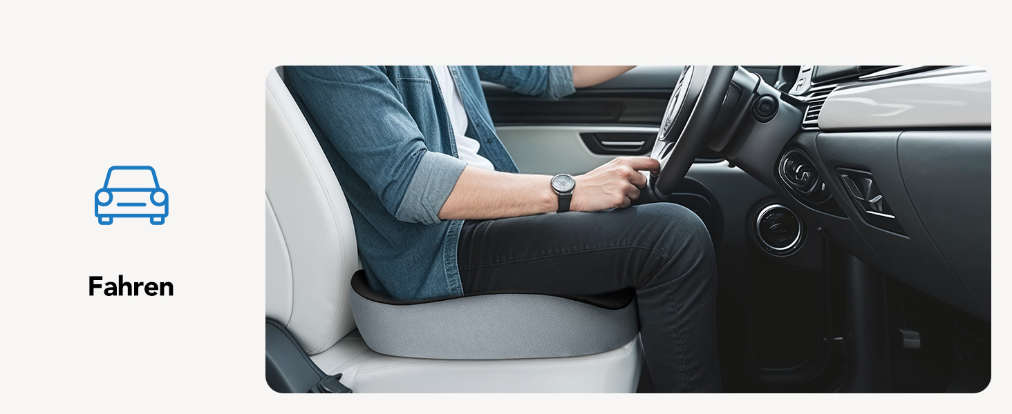 Подушка для офісного крісла HUANUO: велике сидіння з піною з пам'яті. Зняття напруги з попереку та куприка. Підходить для офісних крісел, автомобільних сидінь та крісел-колісних. Ідеально для тривалого сидіння. Не слизька.