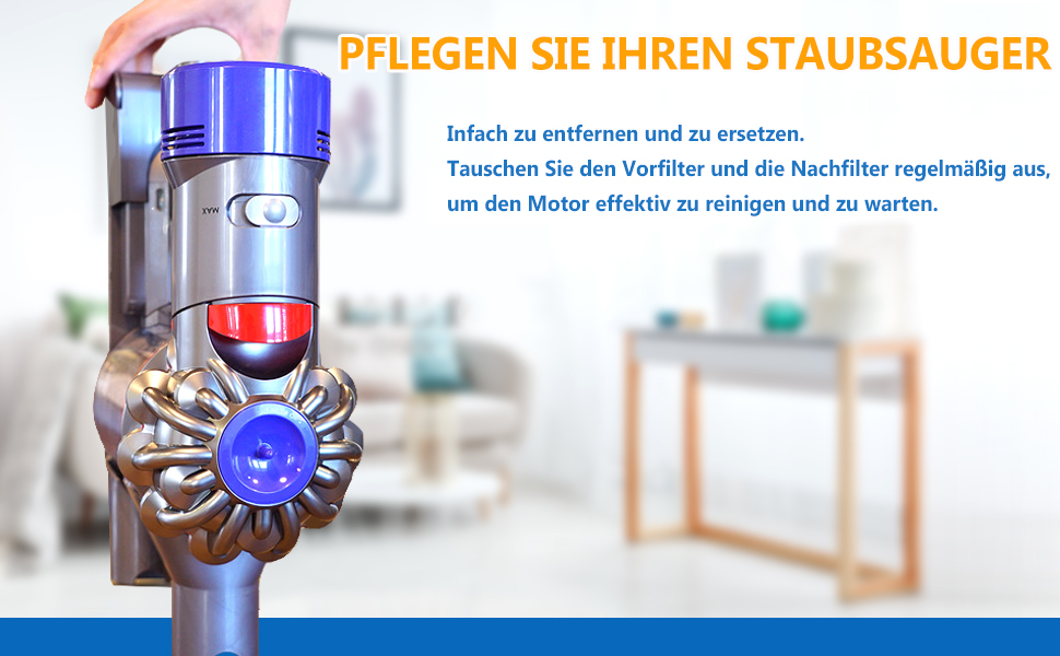 Фільтри для пилососа Dyson V7 V8: комплект 2 HEPA-фільтри після двигуна та 2 попередні фільтри. Оригінальні DY-96566101, DY-96747801