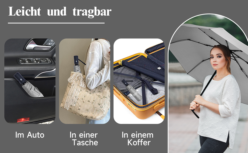 Візон парасолька автоматична, 8 спиць, тефлонове покриття, зелений (8 спиць - сірий)