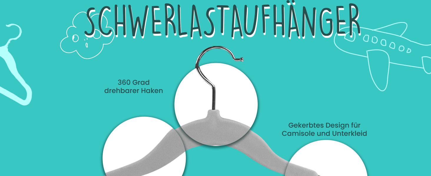 Плечики для дитячого одягу Utopia Home з велюру (30 шт.) – 27,9 см (11 дюймів) – міцні, неслизькі, сірі