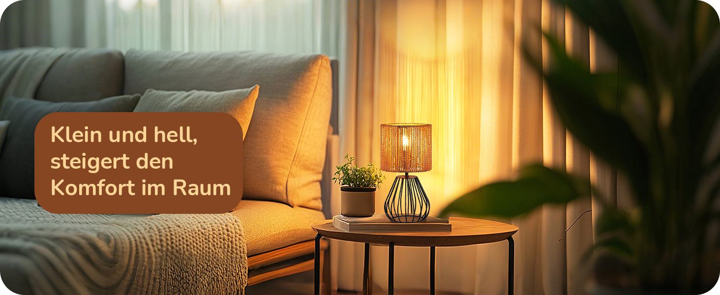 EDISHINE Настільна лампа, сучасний індустріальний дизайн, цоколь E14, вінтажна, для спальні/вітальні, бежево-чорна (тканинний кабель + чорний)