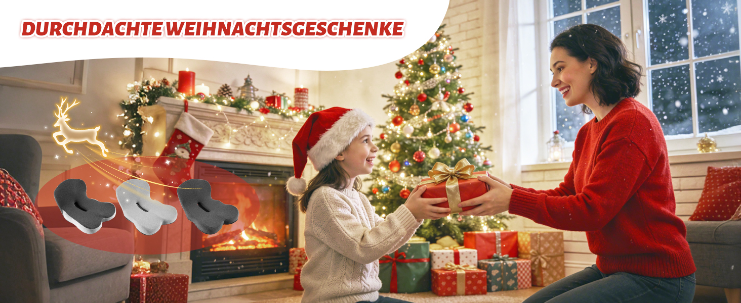 Ортопедична подушка для сидіння Urban Deco з підспинником, ергономічна подушка для спини з Memory Foam, для офісного крісла, автокрісла, інвалідного візка, чорно-сіра, 1 шт.