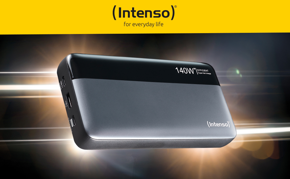 Powerbank Intenso HE20000: акумулятор 20000mAh з Power Delivery 100W, USB-C, сірий-чорний