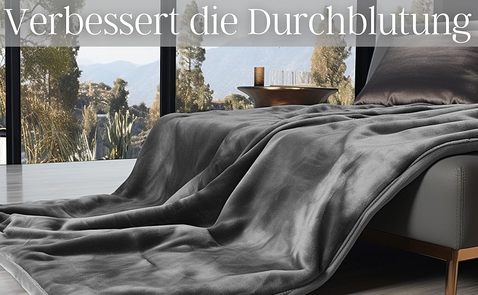 Електрична ковдра Steinborg з підігрівом, 180x130 см, 9 температурних режимів, таймер, пульт ДУ, прання 30°C