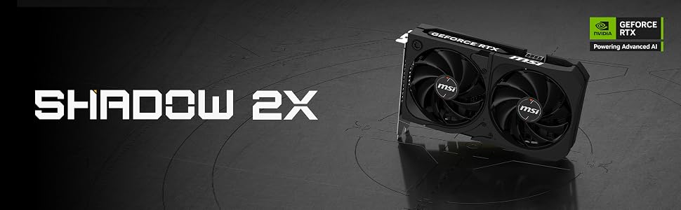 Відеокарта MSI GeForce RTX 5060 Shadow 2X OC 8GB GDDR7, PCIe 5.0, Boost 2535 MHz