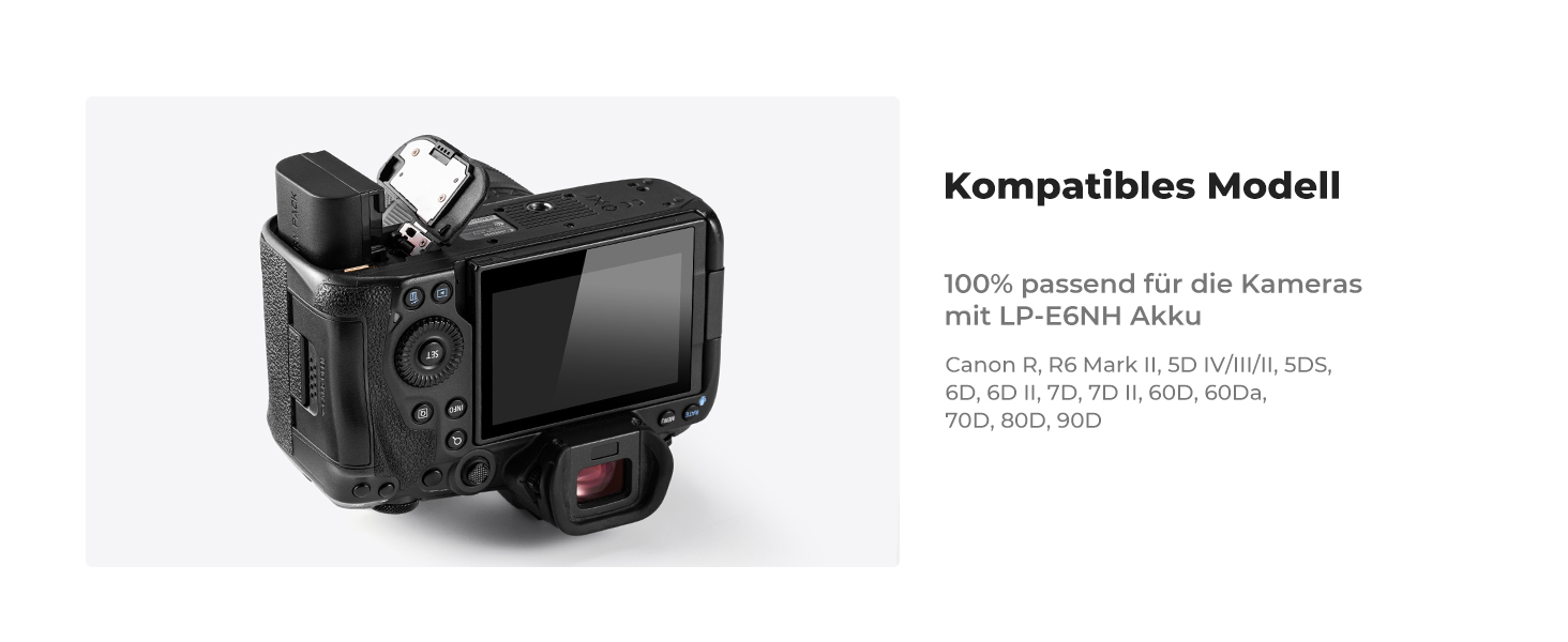 Акумулятор K&F Concept LP-E6NH (3 шт.) з зарядним пристроєм на 3 слоти - сумісний з Canon EOS R7, R5, R6, EOS R, 5D II, III, IV, 6D, 6D II, 7D, 7D II, 60D, 70D, 80D, 90D