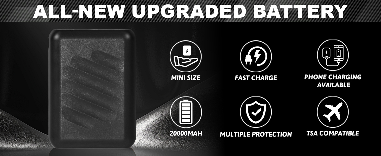 Обогреваемая жилетка Gokozy для мужчин с Powerbank 20000 mAh, 15 зон обігріву, для катання на велосипеді, риболовлі, лижного спорту, чорного кольору