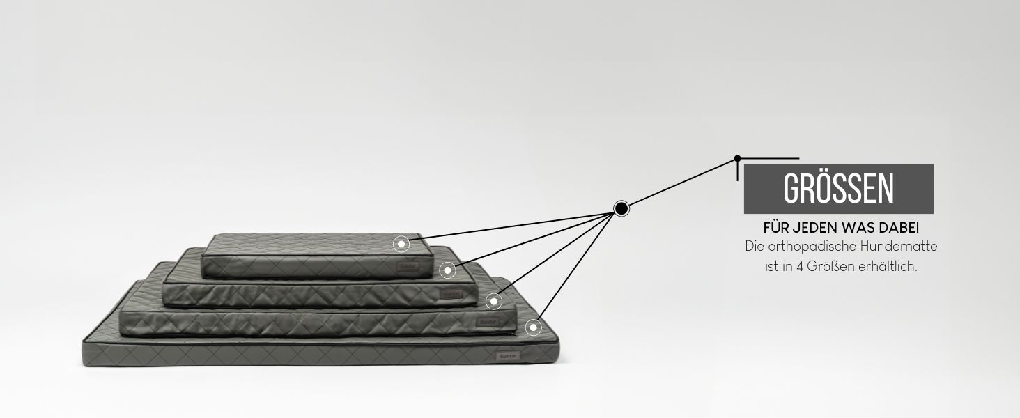 Ортопедичний килимок для собак Lionto з Memory Foam, 80x55 см, сірий. Знімний чохол, антиковзаюча підкладка.