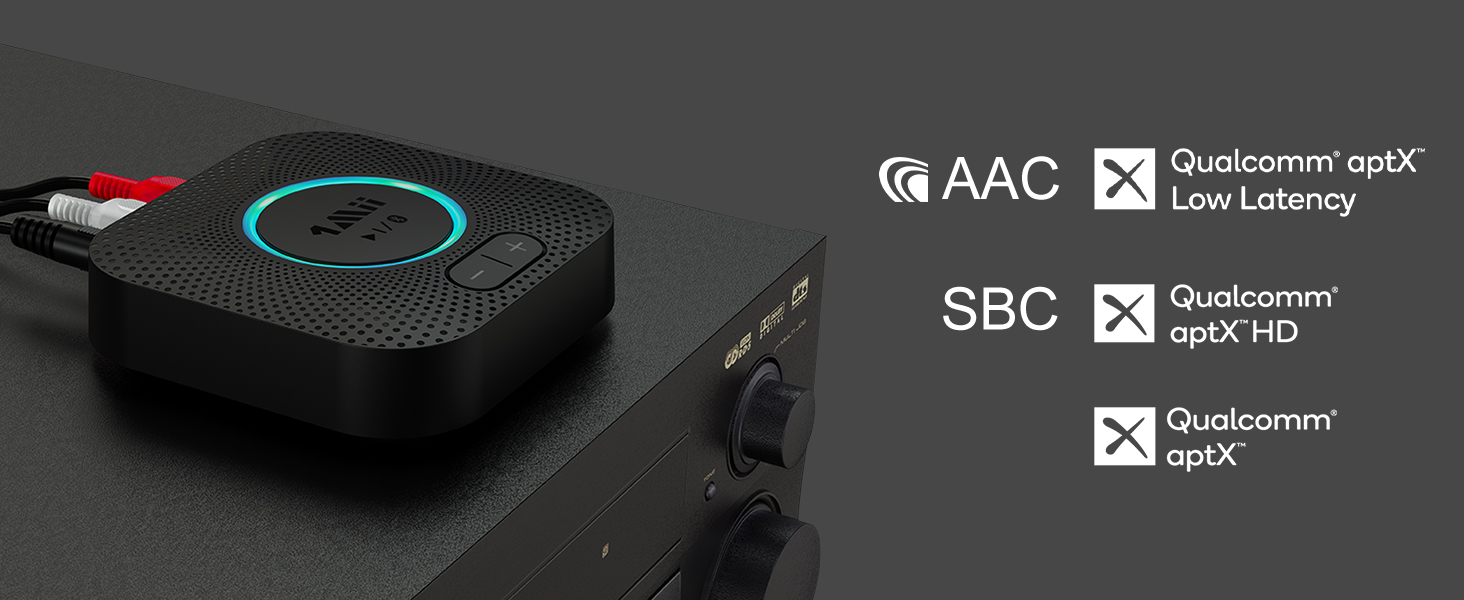 1Mii B06 Plus Bluetooth HiFi приймач: бездротовий аудіоадаптер з aptX HD та aptX-Adaptive, Bluetooth 5.3 для стереосистеми, сумісний зі смартфонами та планшетами