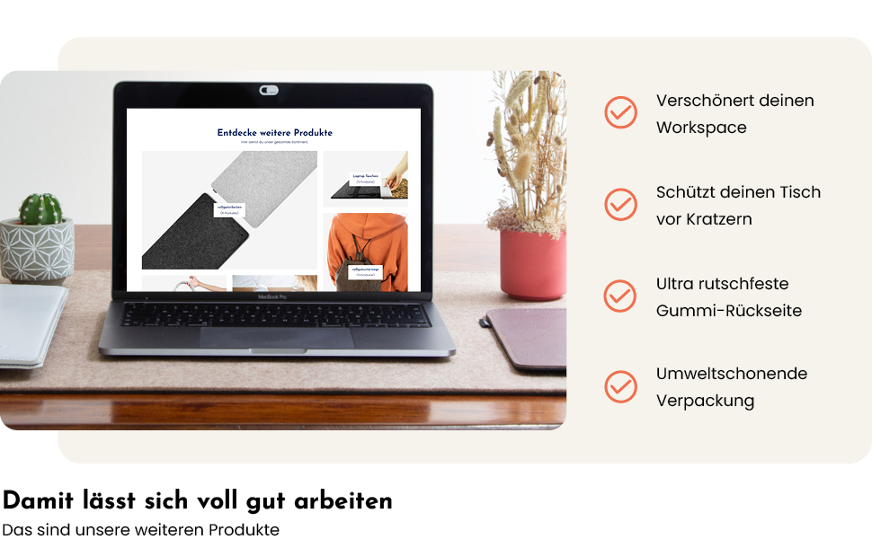 Підкладка під стіл FORMGUT з фетру (90x30 см, світло-сіра) - килимок для ноутбука, XXL мишка, підкладка на стіл, світло-сірий фетр 90 x 30 см