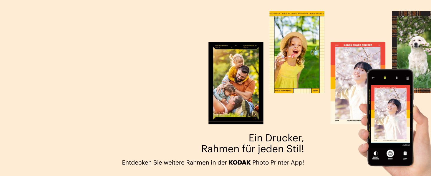 Фотодрук Kodak Dock Plus 4PASS: портативний принтер для фото 10x15 см + 10 аркушів жовтого паперу