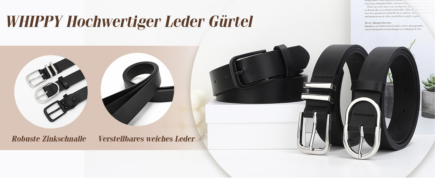 Ремінь шкіряний WHIPPY унісекс, срібна пряжка, бежевий (D-beige), розмір M (76-90 см, довжина 110 см)