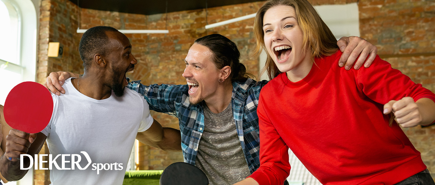 Набір для пінг-понгу DIEKER | 2 ракетки, 3 преміум м'ячі, міцна сумка | Для всієї родини, чорний