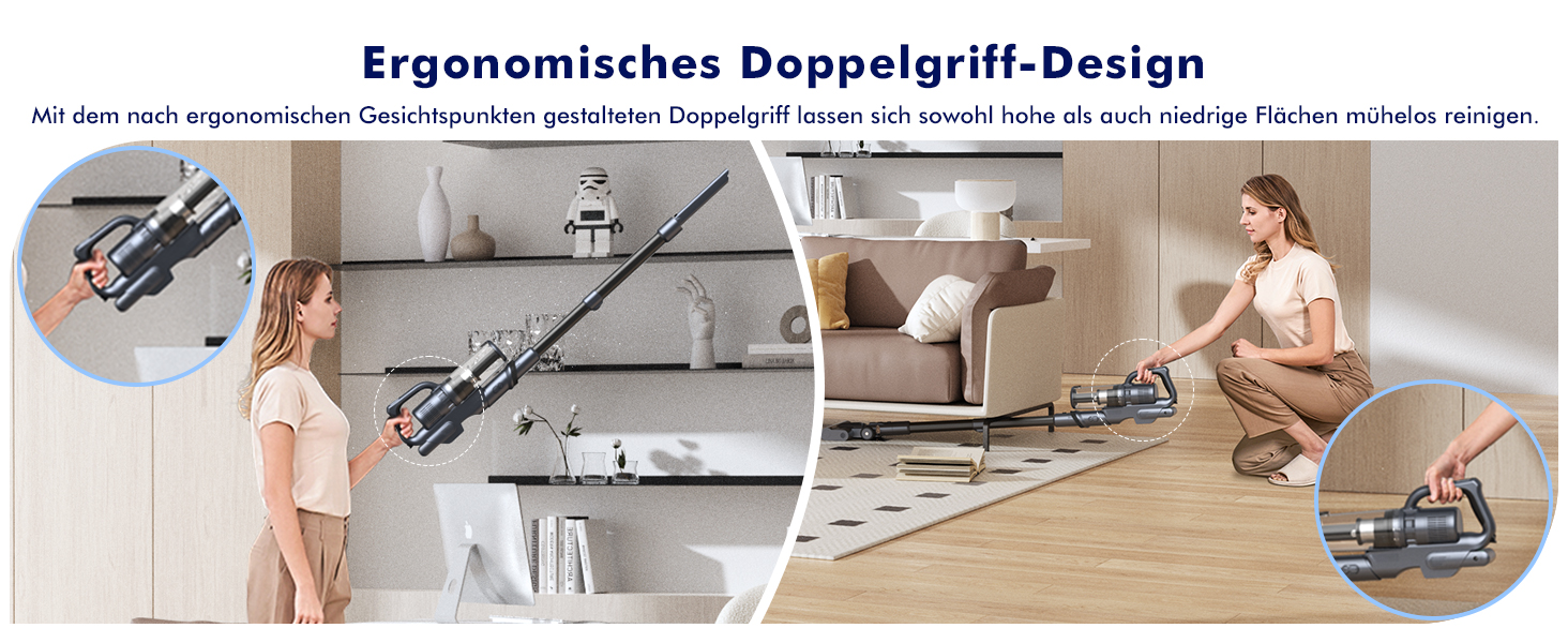 Бездротовий пилосос MIUZZY 6-в-1, 30kPa, 50 хв роботи, легкий, чорний