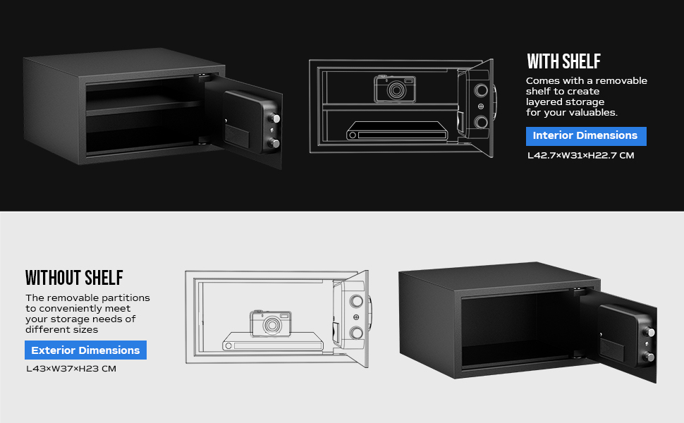 Електронний сейф RPNB Luxus Tresor: сейф для грошей, ювелірних виробів та документів (51 л)