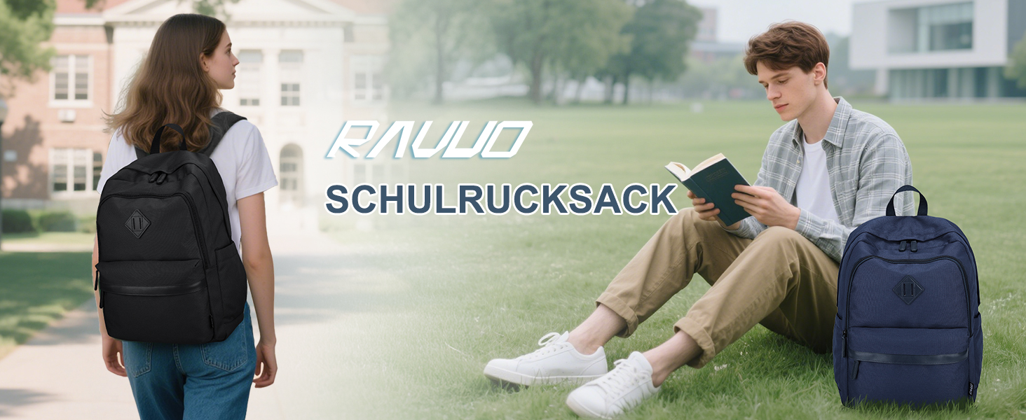 Рюкзак RAVUO для чоловіків та жінок, 15.6 дюймів, водонепроникний, для підлітків, для школи, подорожей, роботи, чорний, бордовий