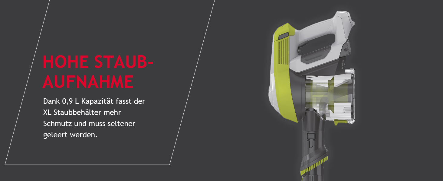 Бездротовий акумуляторний пилосос Hoover Home HF110H для дому - без мішка, LED-підсвічування, XL-контейнер, для площі до 120 м²