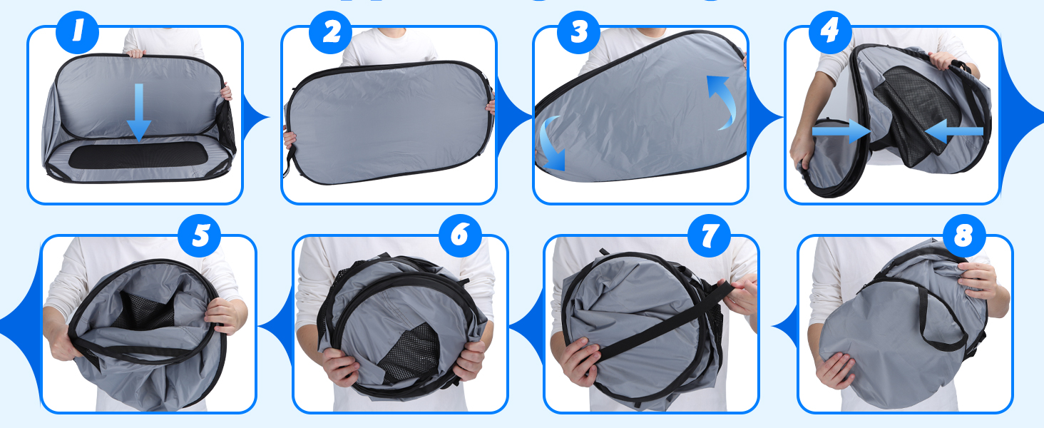 Переносний вольєр для собак та котів у машину Nobleza, складаний вольєр для тварин, 93x54x54 см