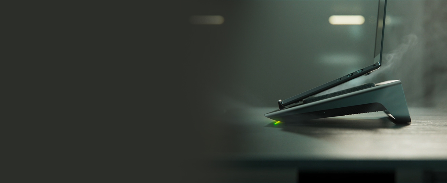 Підставка для ноутбука Razer Adjustable - Регульована, з охолодженням, для ноутбуків до 18 дюймів (регулювання висоти та кута нахилу, міцний алюміній, вентиляційне охолодження)