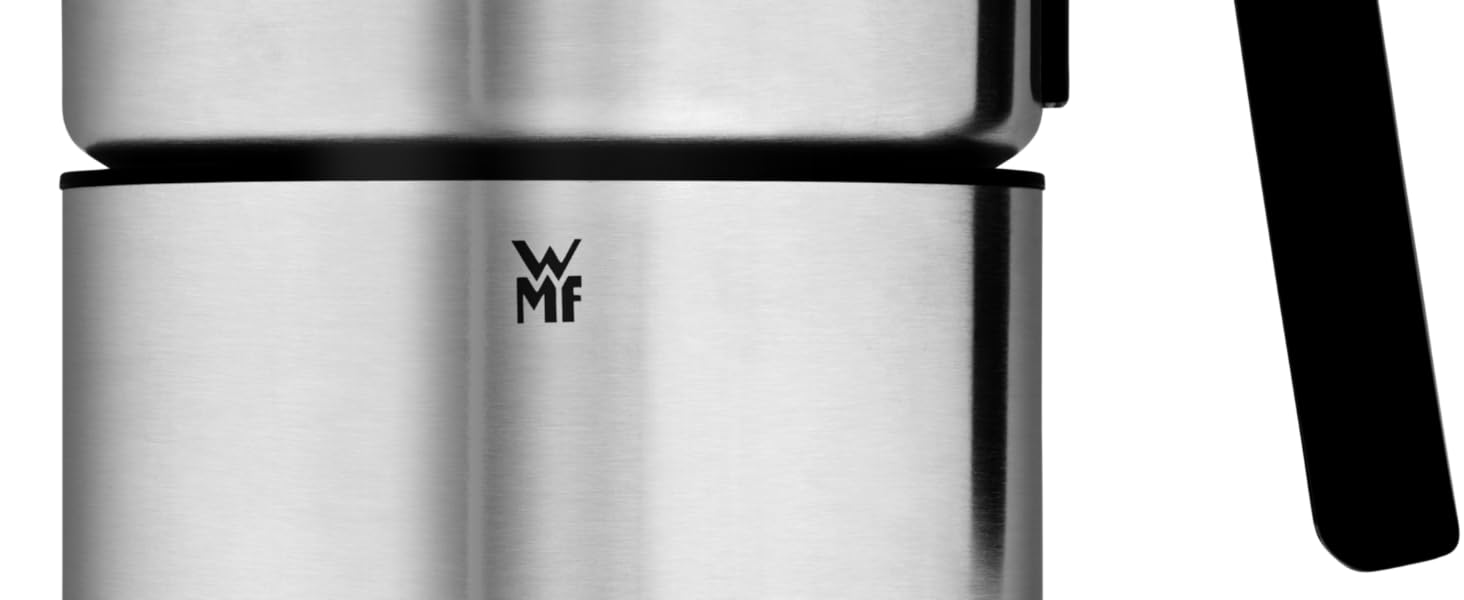 Електричний піноутворювач WMF Stelio, 500 Вт, 150-250 мл, з антипригарним покриттям, бездротовий, для гарячого та холодного молока, какао, cromargan матовий/сріблястий