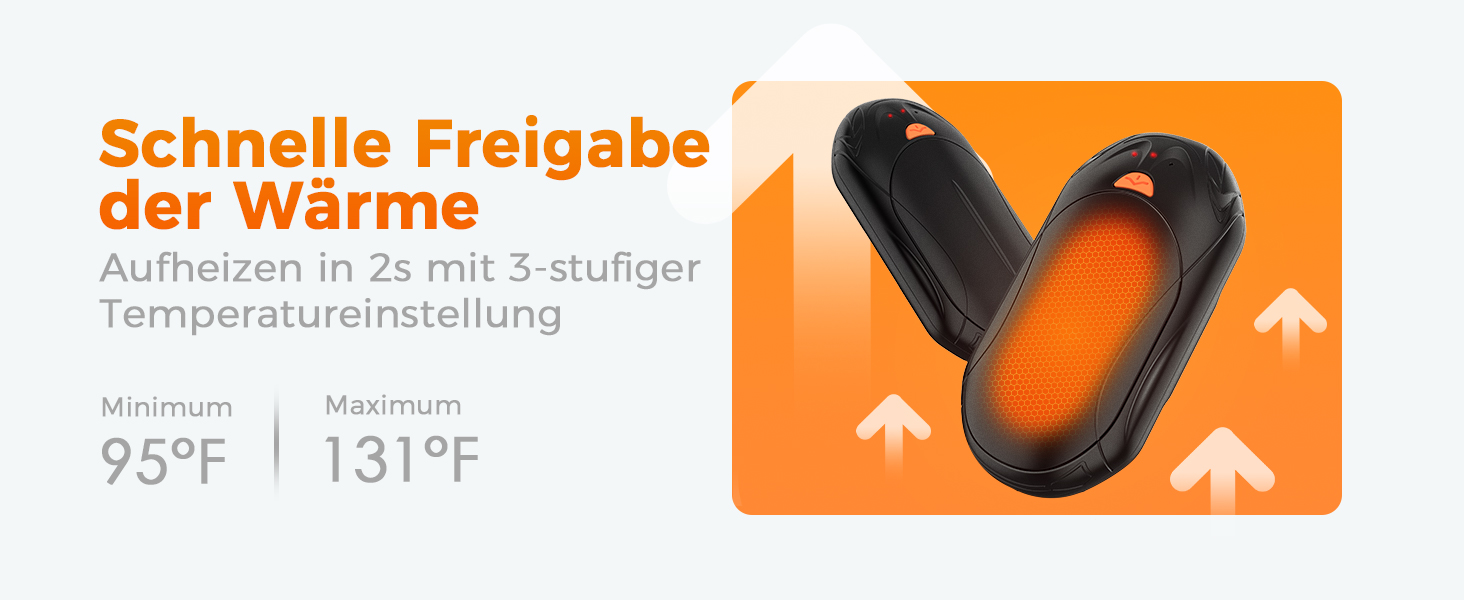 Електричний грілка для рук Bosoner: набір 2 шт, 6000mAh, USB, портативна, теплий подарунок для чоловіків та жінок, чорний
