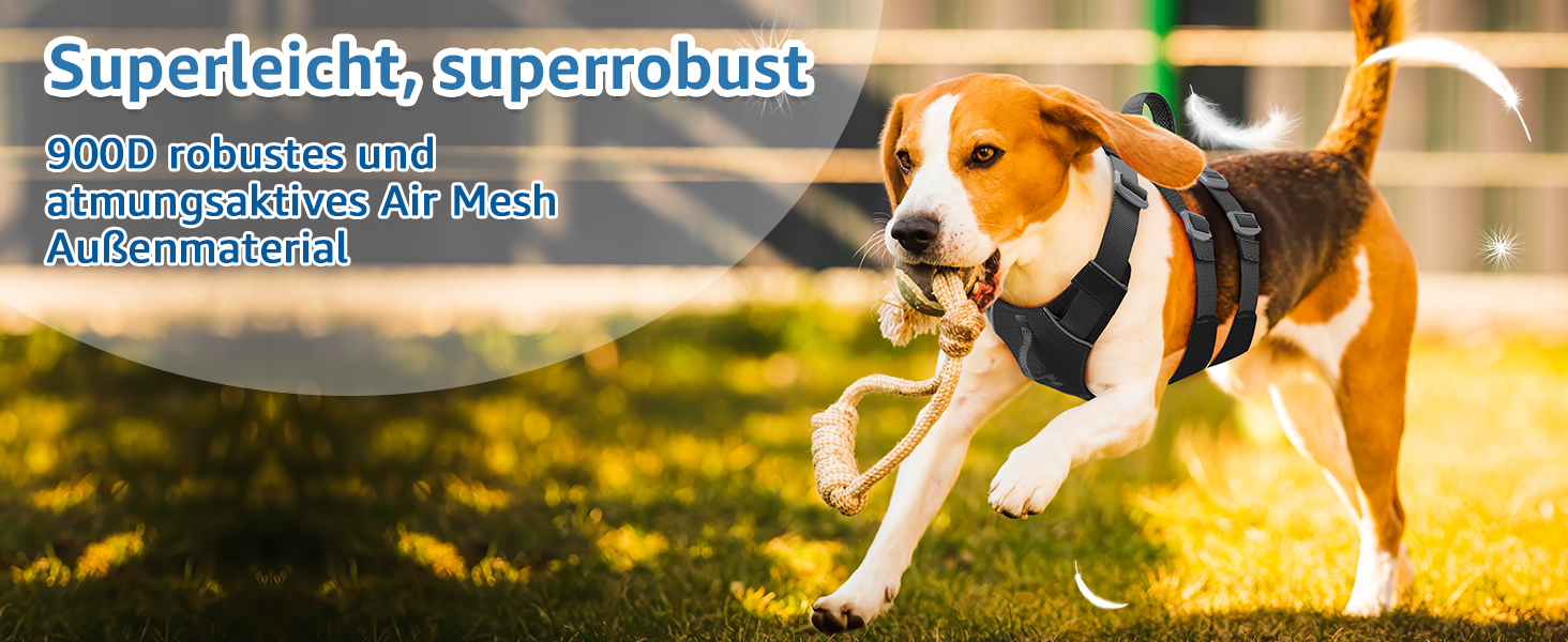 Шлейка для собак маленьких та середніх порід, легка та дихаюча, не тягне, з ручкою, світловідбиваюча, нейлон, з переднім кріпленням, для прогулянок та повсякденного використання, чорна, розмір S