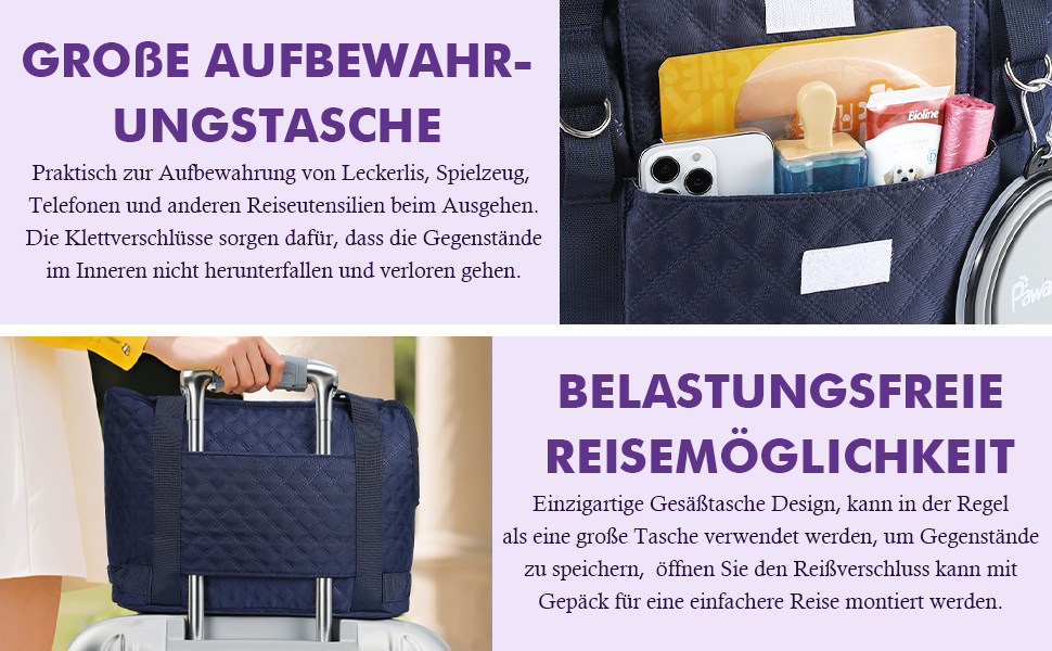 Pawaboo Сумка-переноска для собак і котів, блакитна, до 5 кг