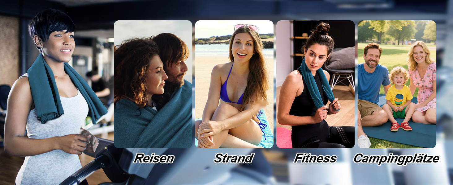 Набір з 3 рушників з мікрофібри: великий (180х80 см) та 2 маленькі (80х40 см). Швидковисихаючі рушники з мікрофібри для спорту, пляжу, басейну та подорожей (темно-синій)