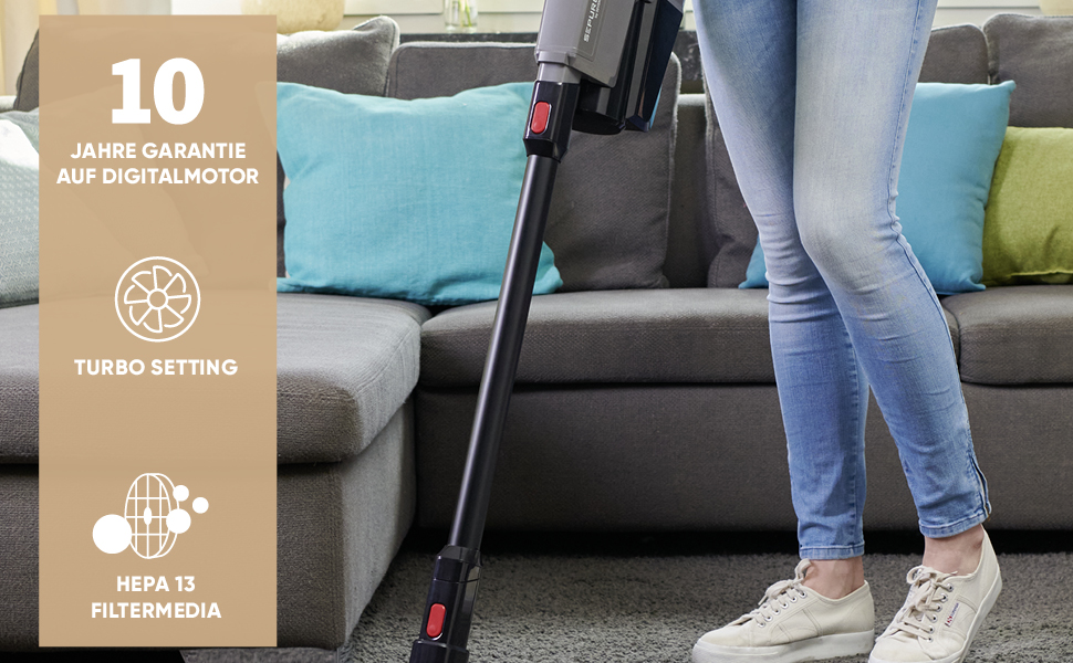 SEVERIN SEPURO акумуляторний ручний та стійковий пилосос з інноваційною технологією пилозбірників та акумулятором Einhell Power, бездротовий пилосос з мішком для алергіків, акумуляторний пилосос, мішковий варіант HV 7185