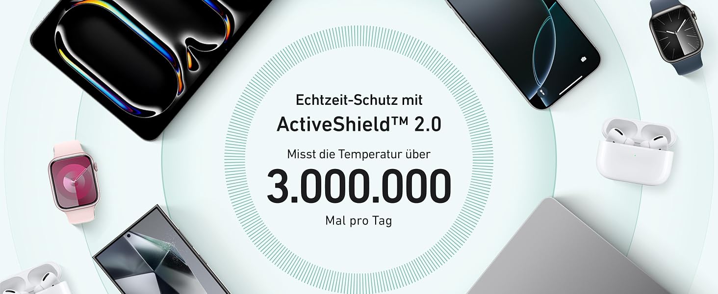 Повербанк Anker MagGo 10000mAh 35W з вбудованим USB-C кабелем для Apple Watch, iPhone 17/16/15, Samsung, iPad, AirPods (Зелений)