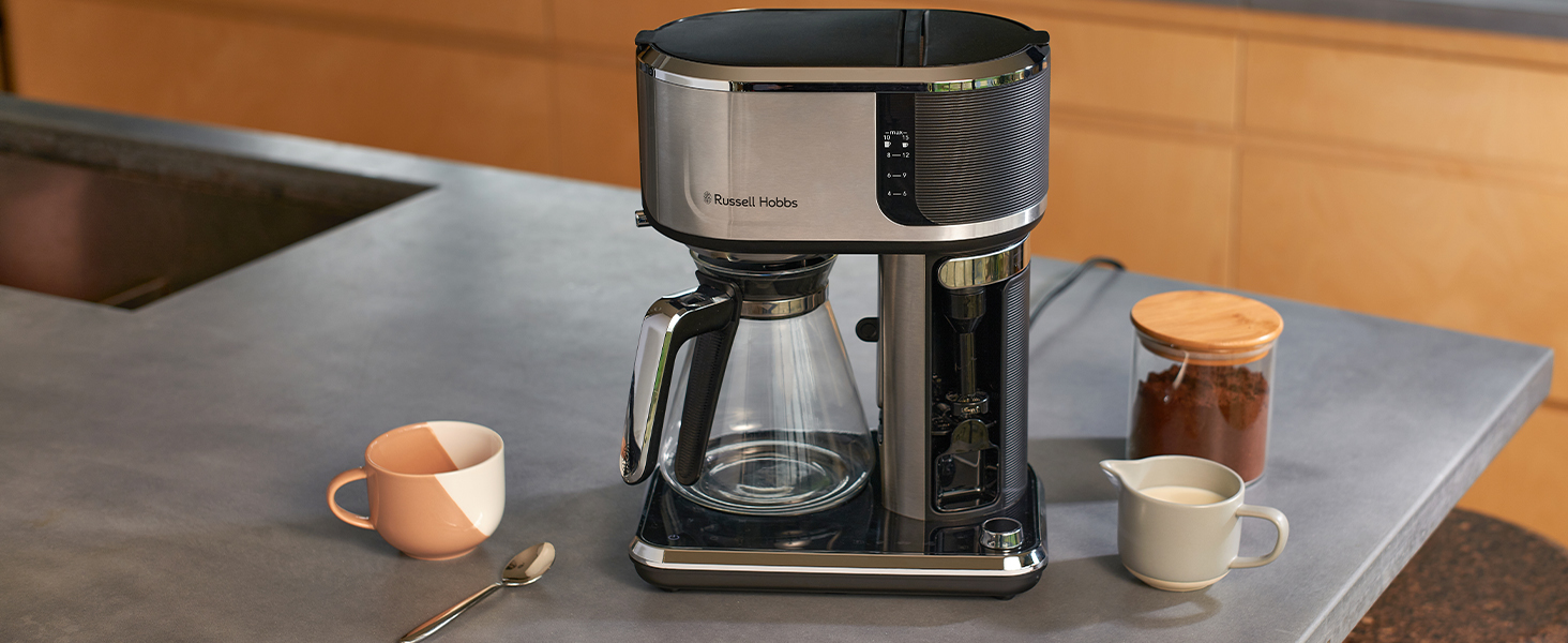 Електричний чайник Russell Hobbs з регулюванням температури та ситом (40-100°C), нержавіюча сталь, 1.7л, 2400W, з функцією підігріву, для дитячого харчування