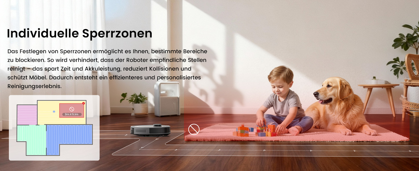 Робот-пилосос LEFANT M1: Мапірування, вологе прибирання, No-Go зони, 5500Pa, керування через додаток/Alexa, білий