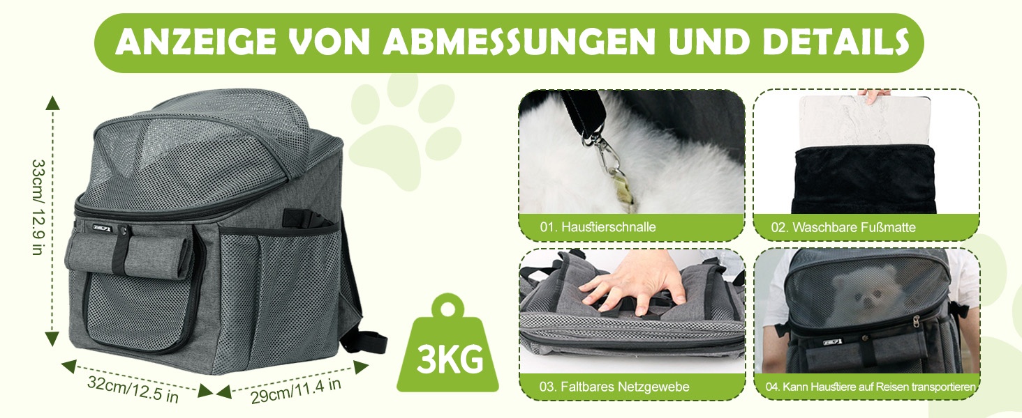 Корзина для собак на велосипед, передня, складана, водовідштовхувальна, сіра