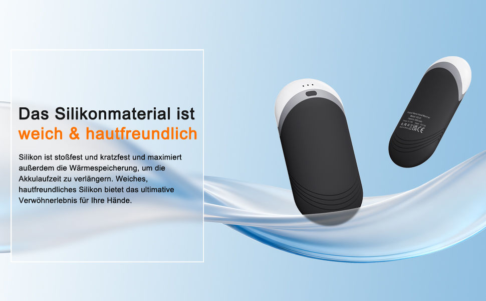 Електричні грілки для рук KARECEL 2 шт. з провідним силіконом, багаторазові, двосторонній нагрів, 6000mAh, USB, портативні, подарунок на Різдво, рожеві