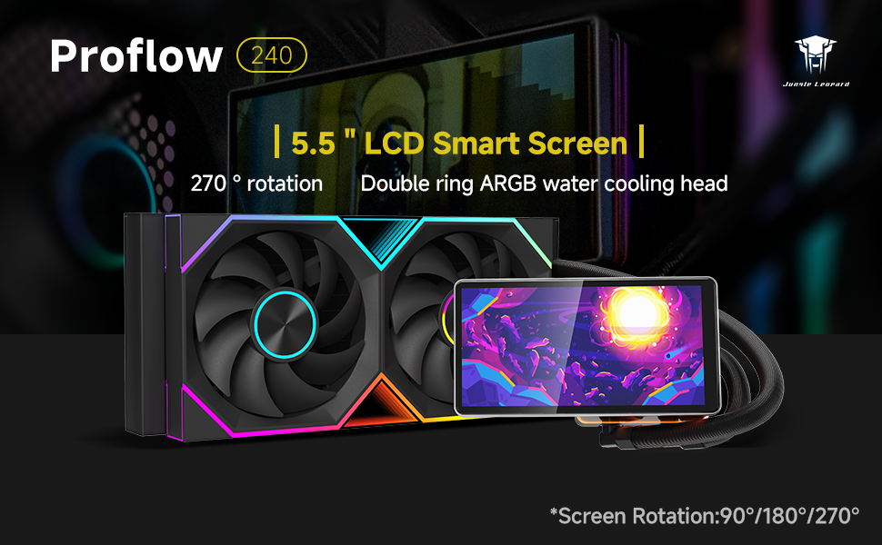 ProFlow AIO 240BK: Система водяного охолодження з LCD-дисплеєм для AM4/AM5/LGA1851/1700