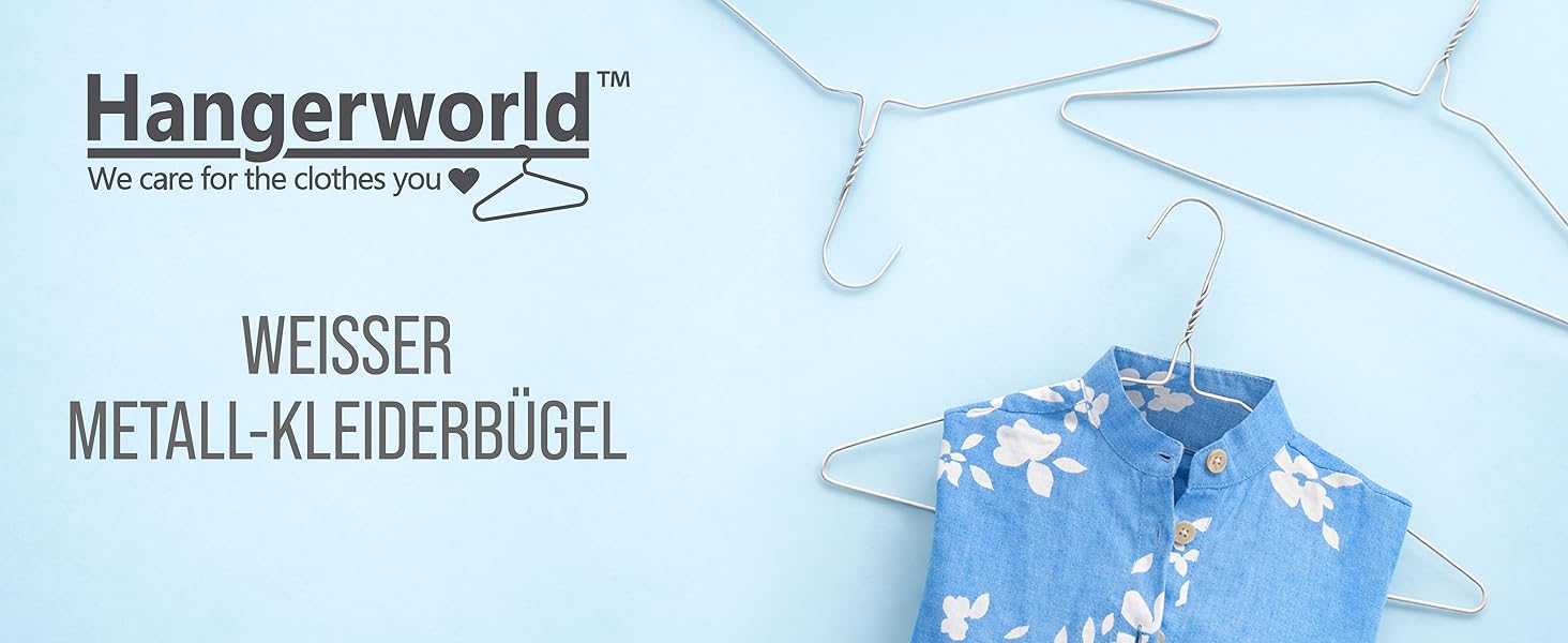 Дротяні вішалки Hangerworld 41 см, металеві вішалки для одягу, світло-металеві