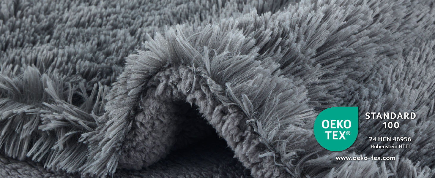 Водонепроникний коврик для собак BEDSURE 100x120 см - м'який, плюшевий, для великих собак та котів, сірий