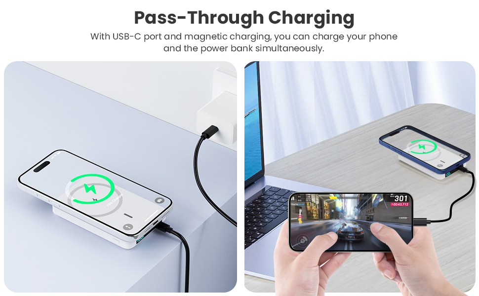 Power Bank HETP 10800mAh з бездротовою зарядкою MagSafe (рожевий)