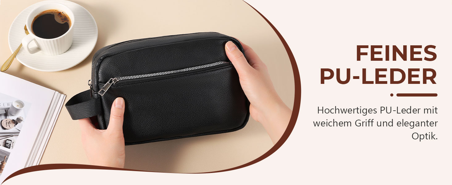 Чоловіча/Жіноча дорожня косметичка, валізка, сумка для туалетних аксесуарів 24x14x7 см (Чорний)