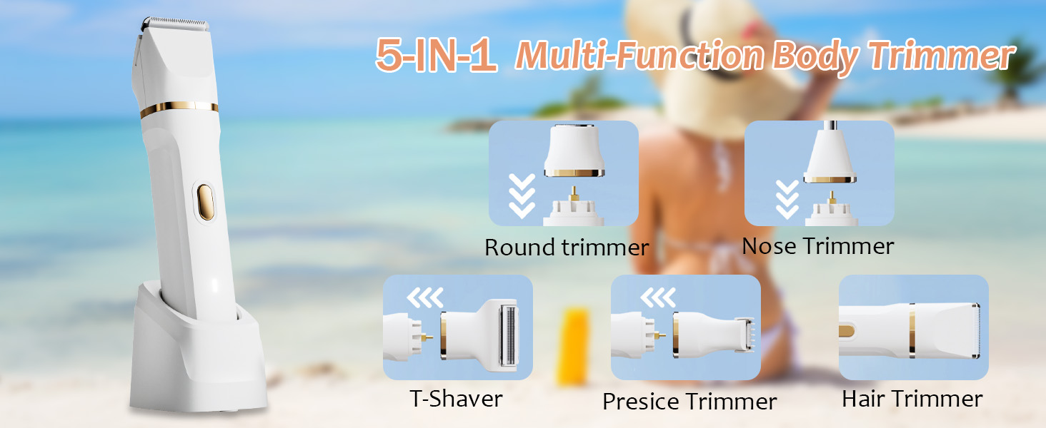 Електричний жіночий триммер та епілятор 3-в-1 MIFXIN для тіла, обличчя, ніг, рук, bikini, IPX6 водонепроникний, фіолетовий