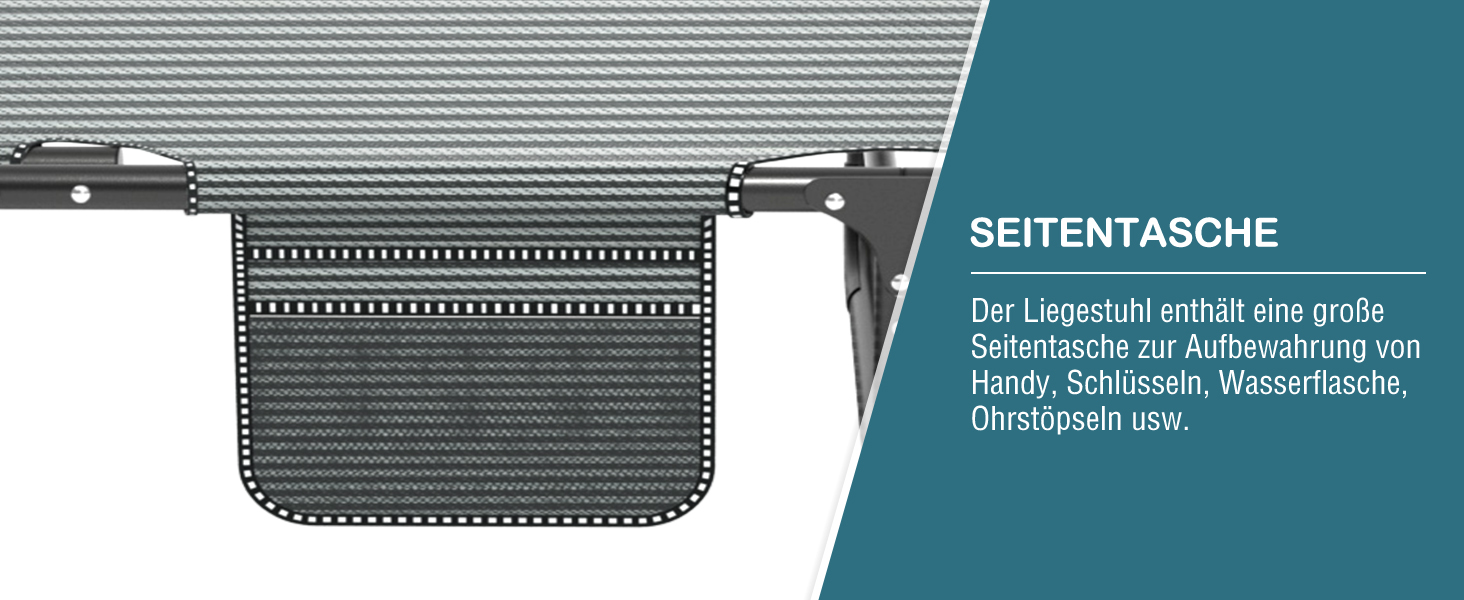 Розкладне ліжко ZIKEBTUY для кемпінгу та відпочинку: міцна конструкція, 200 кг, 190x71x36 см, з матрацом, Oxford 1200D, для відпочинку на природі та вдома (сірий)