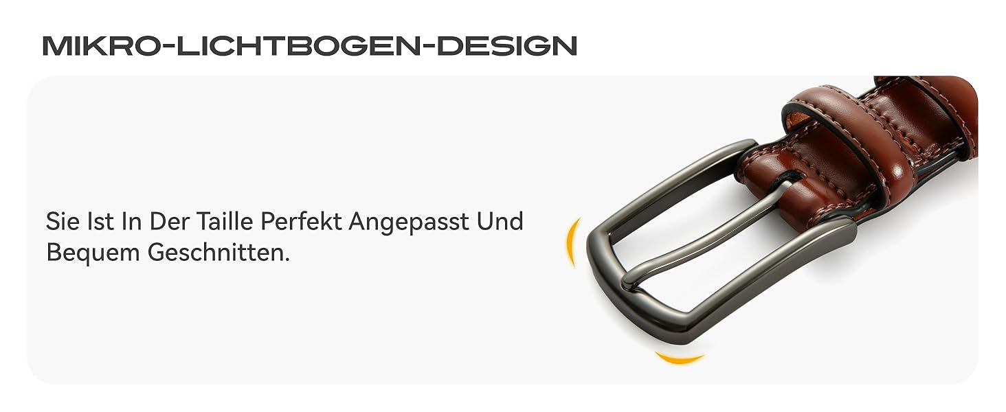 Чоловічий шкіряний ремінь CHAOREN 32 мм для ділового костюма та формального одягу, темно-коричневий, розмір 103 см