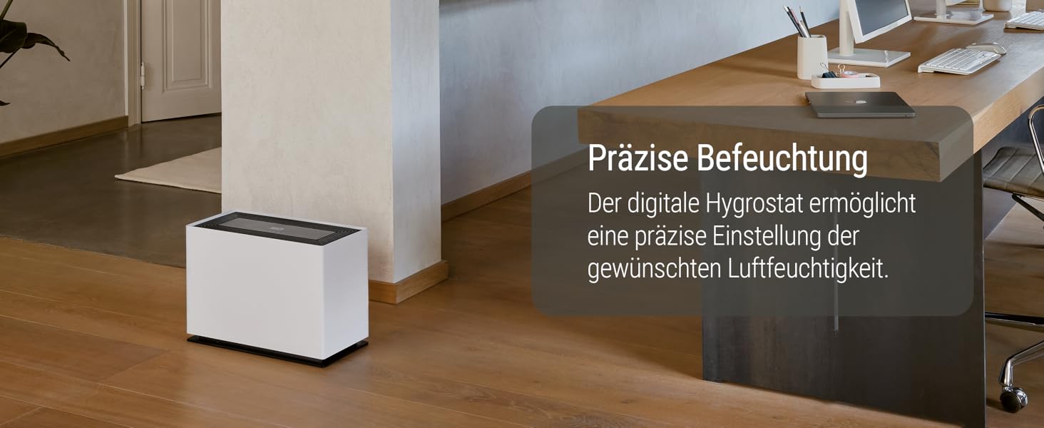 Зволожувач повітря Stadler Form Noah Pro, білий, для великих приміщень (110 м²), WiFi, App, гігростат, тихий