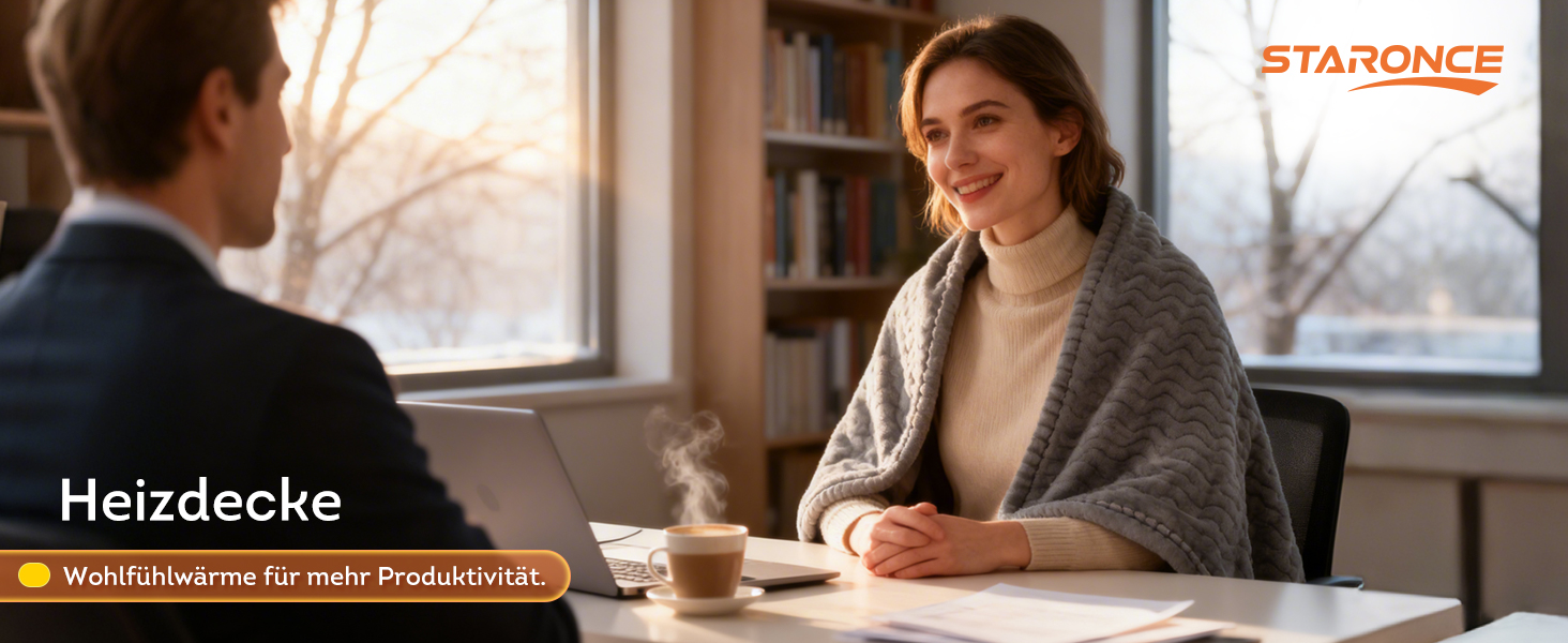 Електрична ковдра StarOnce 160x140 см для двоспального ліжка з 10 рівнями нагріву, автовимкненням, 2 пультами та захистом від перегріву. Можна прати в машині. Білий колір.